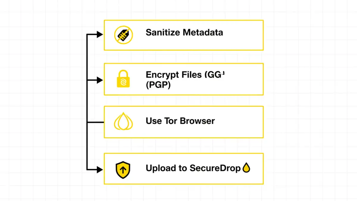 secure document sharing - Infographic flowchart showing the steps for anonymous file sharing.