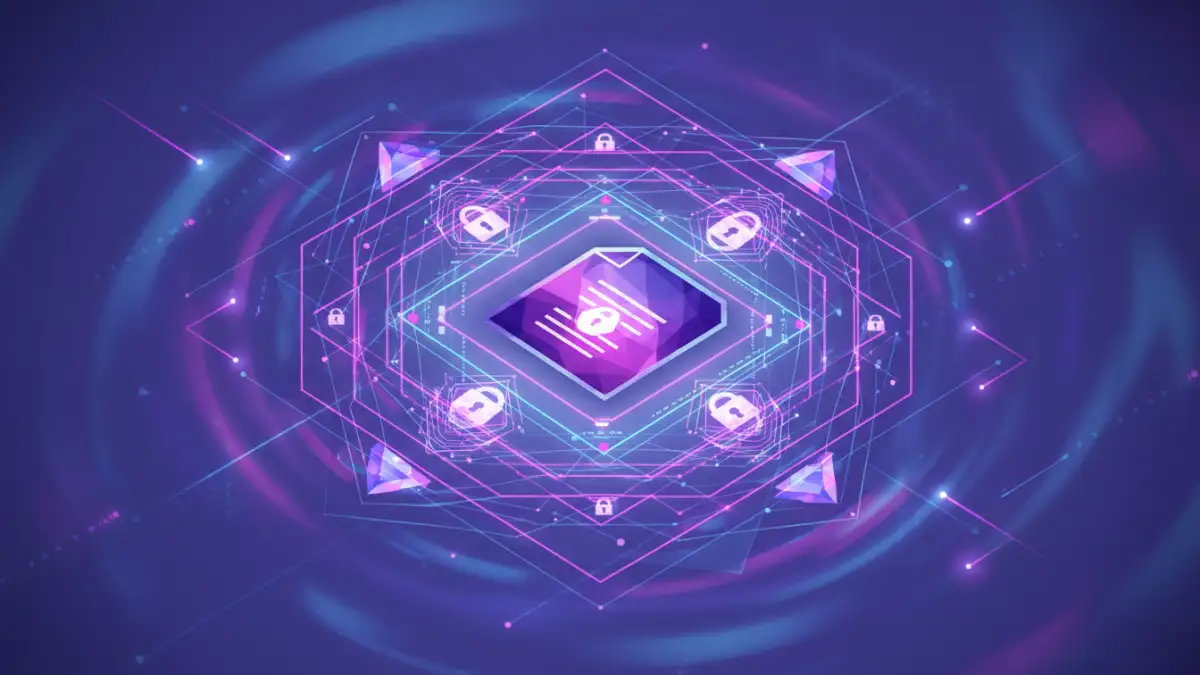 secure document signing secure document signing - Abstract representation of encryption and tamper-sealing in e-signature platforms