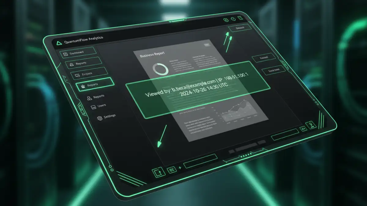 secure document watermarking secure document watermarking - Example of a dynamically watermarked document showing the viewer's email and IP address.