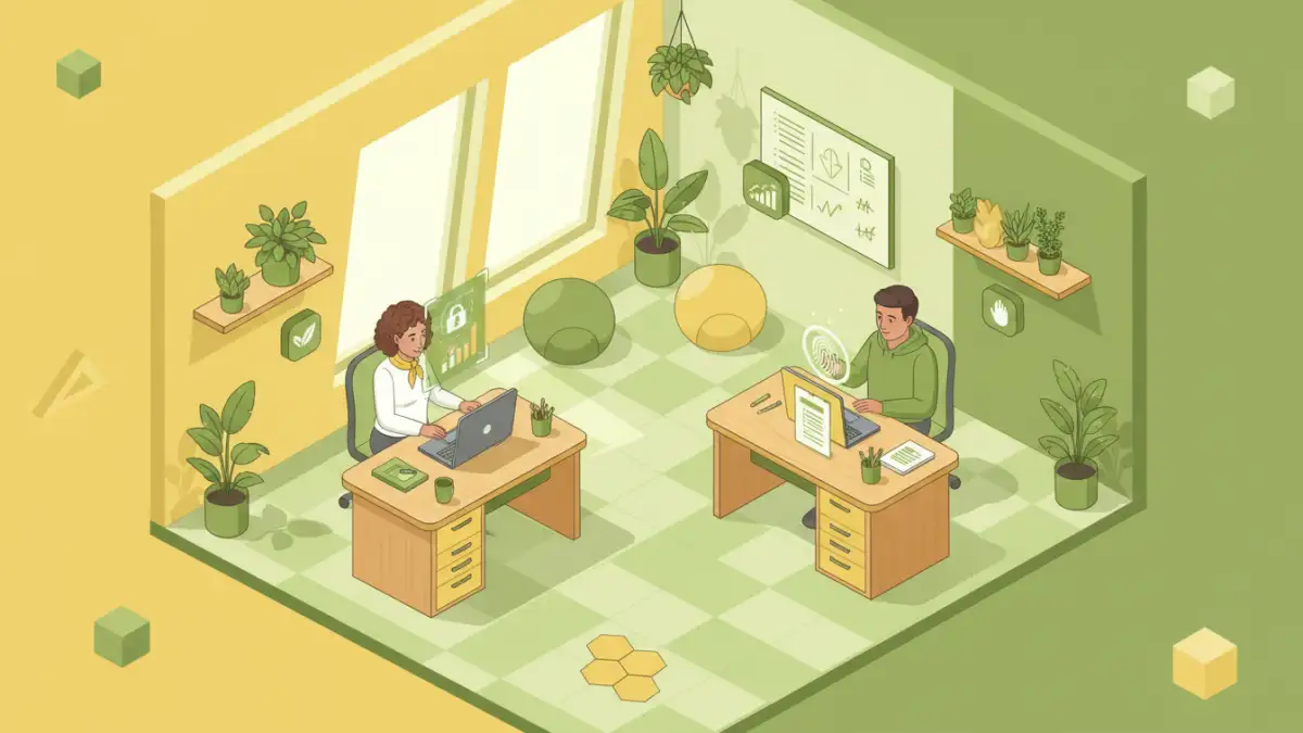 secure documents biometric access - Team members using different biometric solutions for business to access corporate files on their devices.