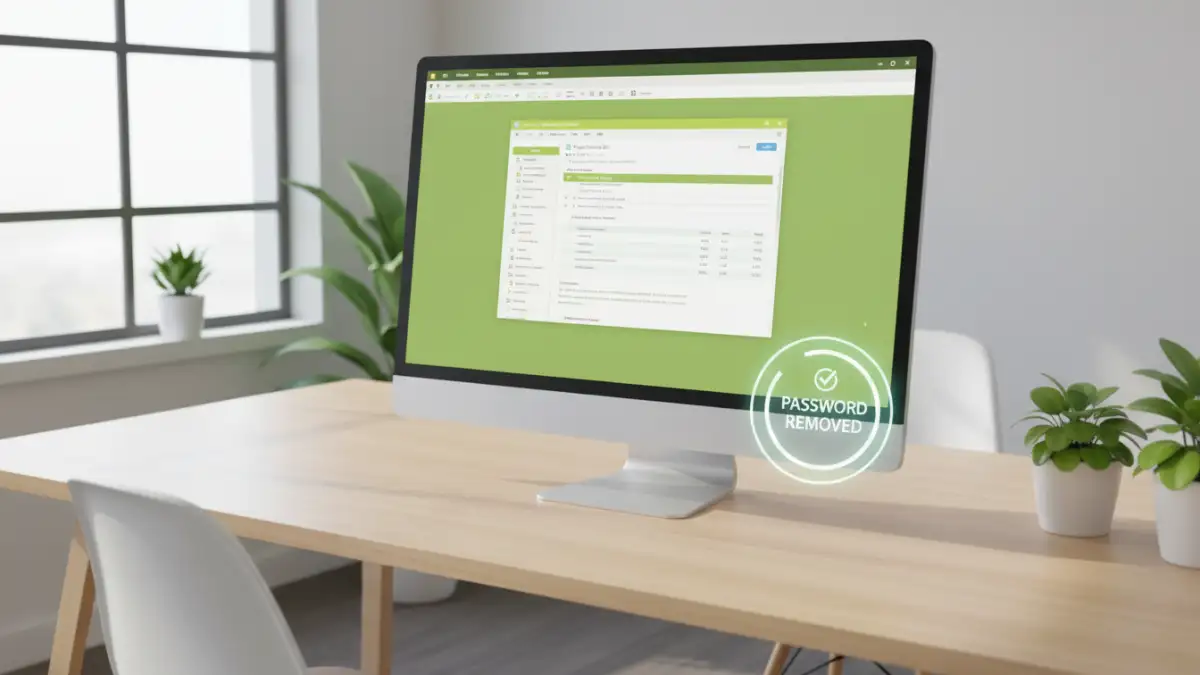 Practical application of secure OpenDocument password removal on a desktop