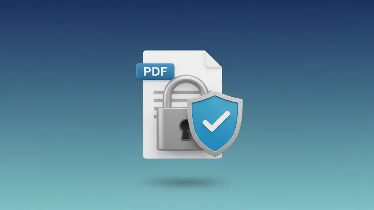 secure pdf sharing protocols secure pdf sharing protocols - Illustration of a secure PDF document with lock and shield for business sharing