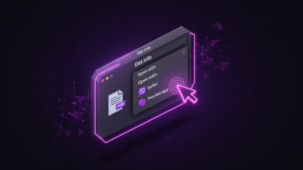 secure pdfs in safari - Illustration of changing the default PDF viewer from Safari to Preview on macOS.