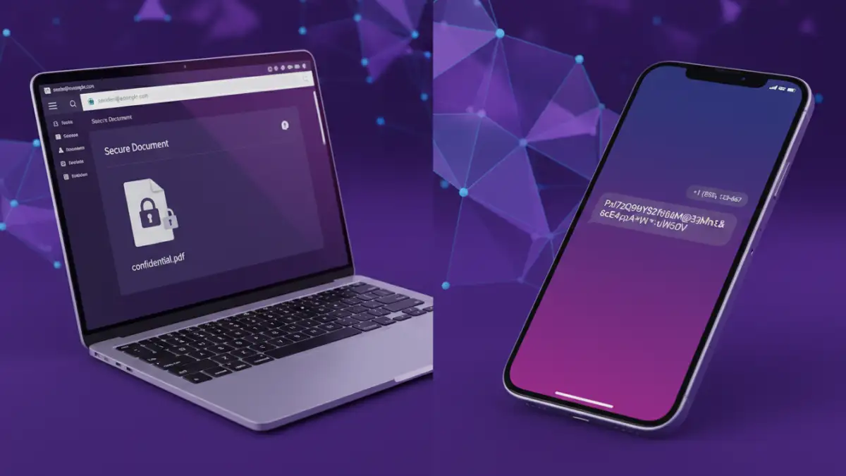 send password protected document send password protected document - A practical example of sending a locked file via email and the password via text message.