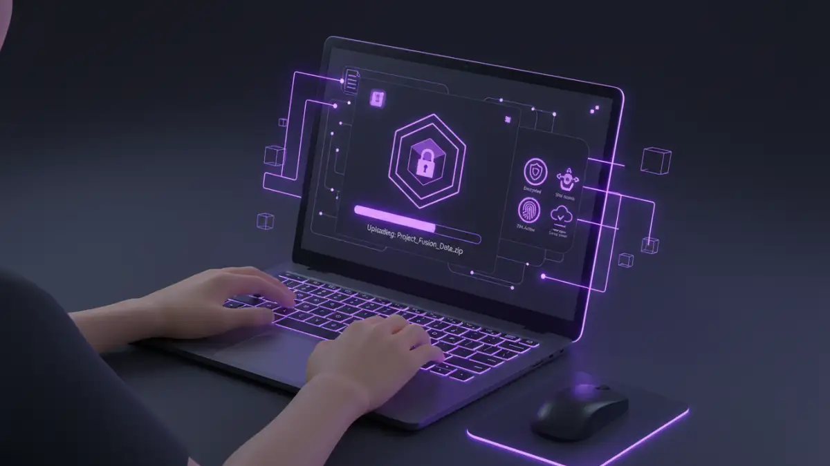sharing documents safely sharing documents safely - User utilizing secure cloud storage for safe file transfer.