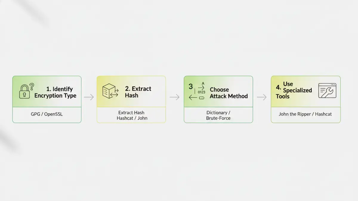 Infographic showing step-by-step tar password recovery guide process
