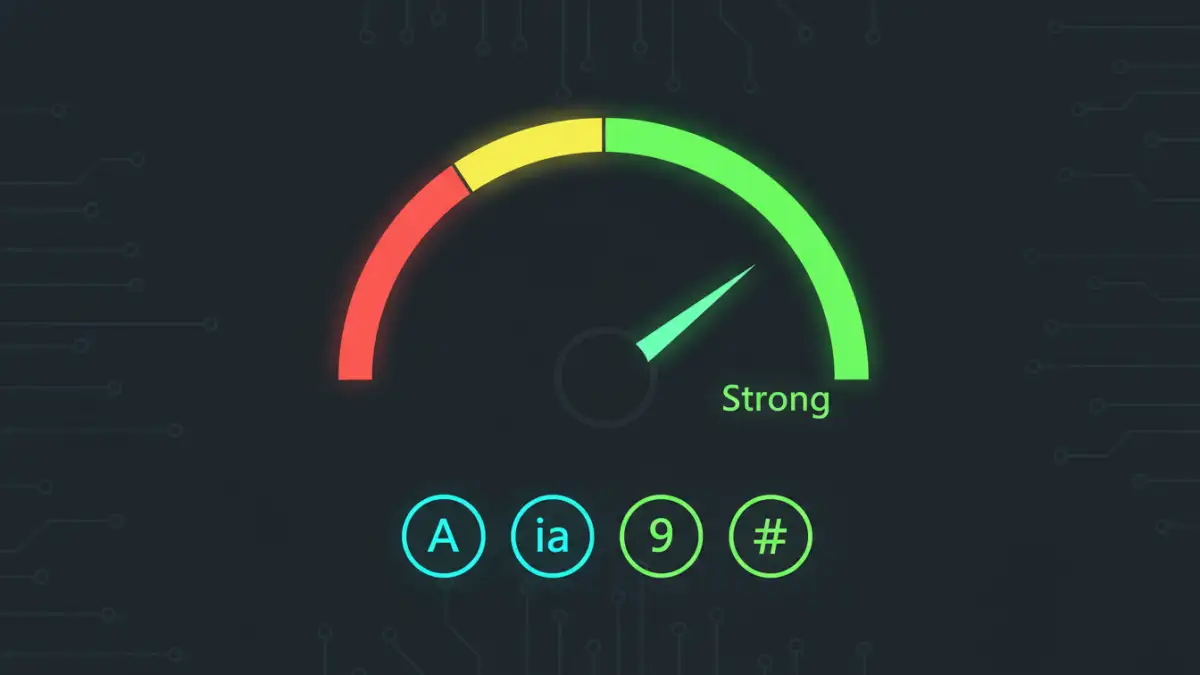 unlock office files password unlock office files password - Illustration of a strong password on a strength meter, resistant to attacks