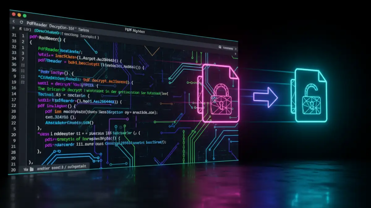 unlock password protected pdf - Example of Java code used to decrypt a PDF programmatically.