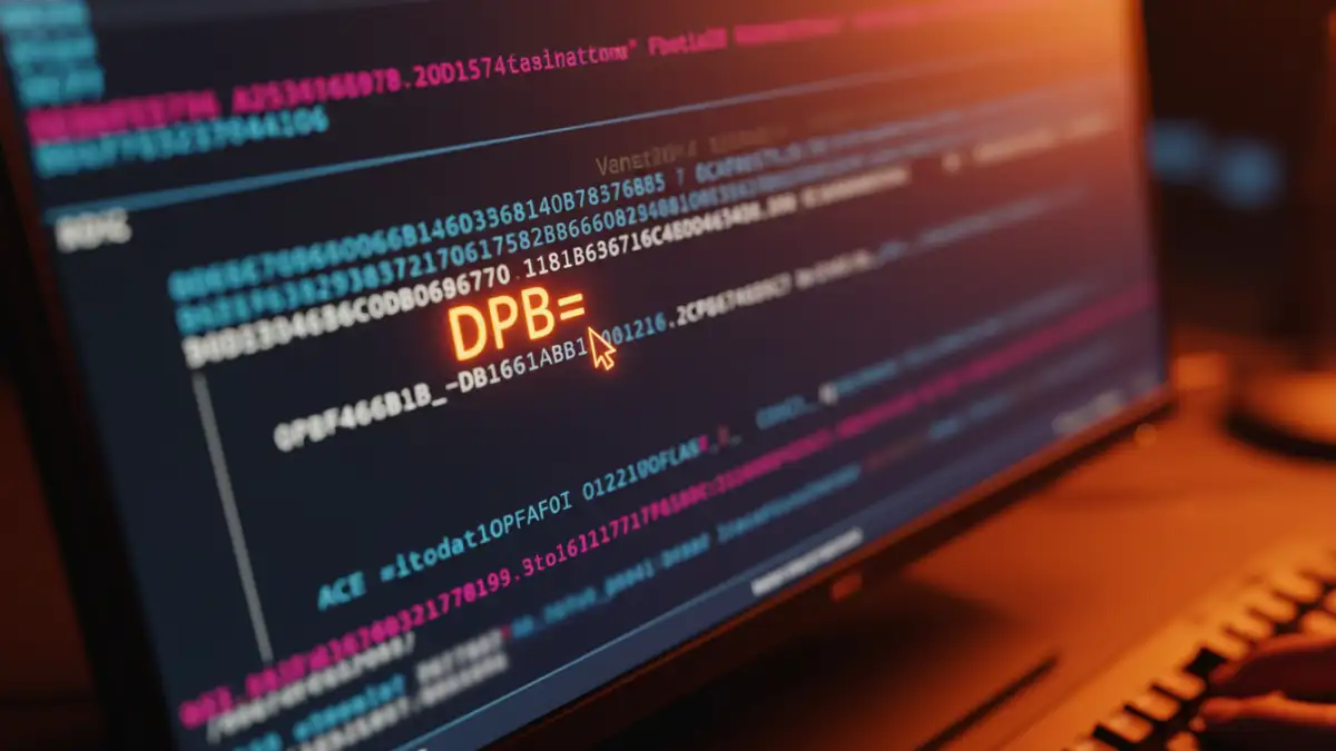 vba password recovery files vba password recovery files - Close-up of a hex editor showing the 'DPB' string targeted in manual VBA password removal