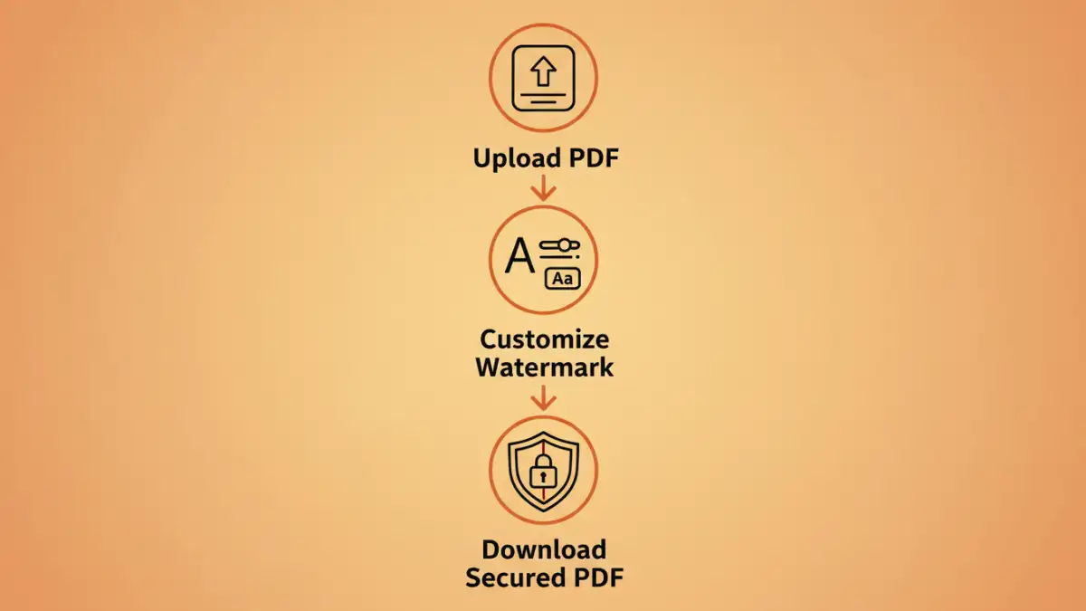 Watermark A Pdf Document - Step by Step Infographic