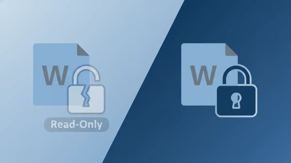 word document password protection - Comparison of Word document read-only protection versus full encryption security