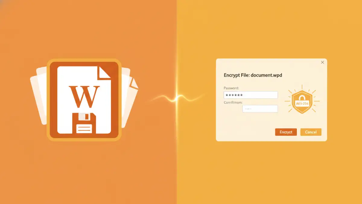 wordperfect document security - Using external tools for legacy file encryption and old document protection
