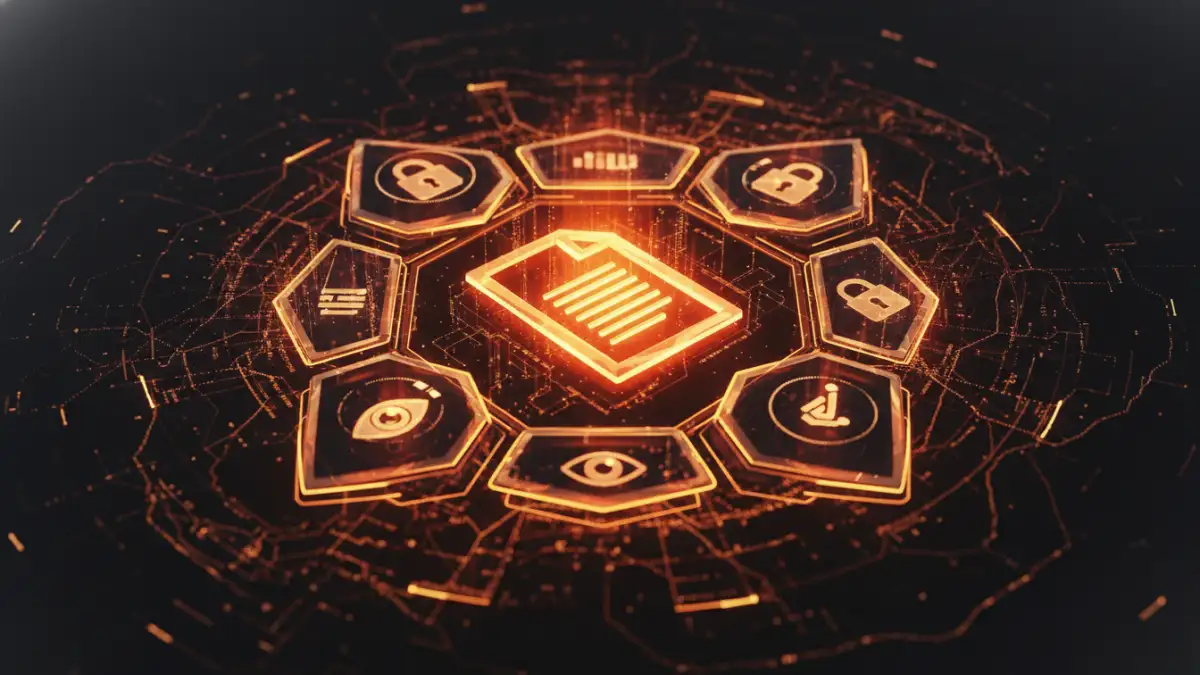 zero trust document security A conceptual image representing zero trust document security with multiple layers of verification.